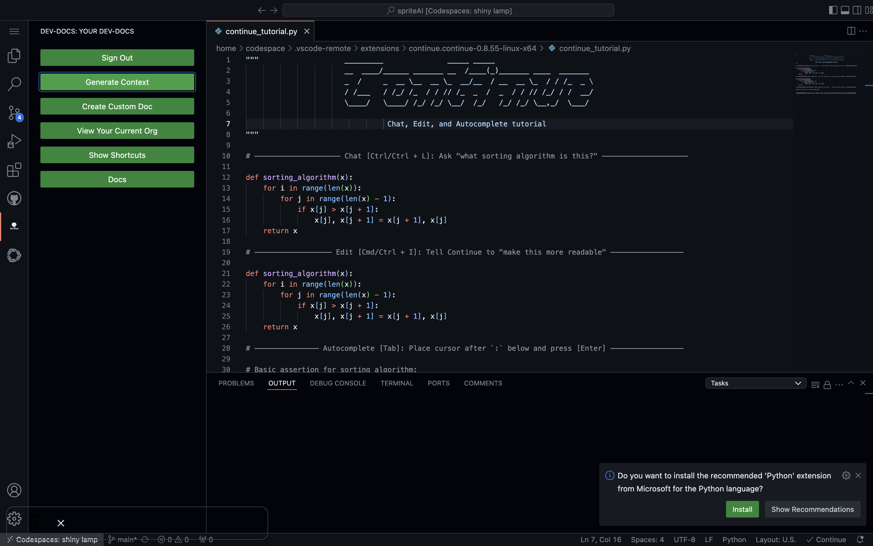 Navigate to Dev-Docs